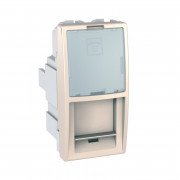 Телефонная розетка Schneider Electric Unica RJ12 6 контактов 1 модуль слоновая кость MGU3.495.25