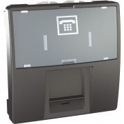 Телефонна розетка Schneider Electric Unica RJ12 6 контактів 2 модулі графіт MGU3.493.12