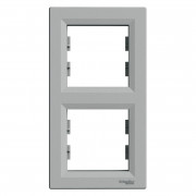Рамка 2-постовая Schneider Electric Asfora вертикальная пластик алюминий EPH5810261
