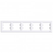 Рамка 5-постова Schneider Electric Asfora горизонтальна пластик білий EPH5800521