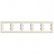 Рамка 5-постовая Schneider Electric Asfora горизонтальная пластик крем EPH5800523