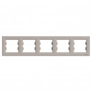 Рамка 5-постова Schneider Electric Asfora горизонтальна пластик бронза EPH5800569