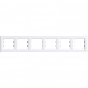 Рамка 6-постова Schneider Electric Asfora горизонтальна пластик білий EPH5800621