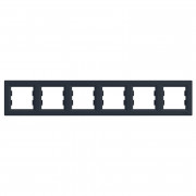 Рамка 6-постовая Schneider Electric Asfora горизонтальная пластик антрацит EPH5800671