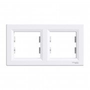 Рамка 2-постовая Schneider Electric Asfora горизонтальная пластик белый EPH5800221