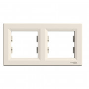 Рамка 2-постовая Schneider Electric Asfora горизонтальная пластик крем EPH5800223