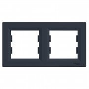 Рамка 2-постовая Schneider Electric Asfora горизонтальная пластик антрацит EPH5800271