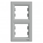 Рамка 2-постовая Schneider Electric Asfora вертикальная пластик алюминий EPH5810261