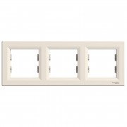 Рамка 3-постовая Schneider Electric Asfora горизонтальная пластик крем EPH5800323