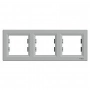 Рамка 3-постовая Schneider Electric Asfora горизонтальная пластик алюминий EPH5800361
