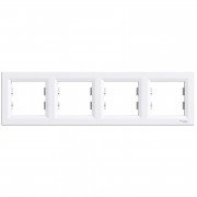 Рамка 4-постова Schneider Electric Asfora горизонтальна пластик білий EPH5800421