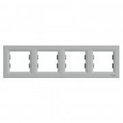 Рамка 4-постова Schneider Electric Asfora горизонтальна пластик алюміній EPH5800461