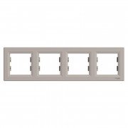 Рамка 4-постова Schneider Electric Asfora горизонтальна пластик бронза EPH5800469