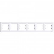 Рамка 6-постовая Schneider Electric Asfora горизонтальная пластик белый EPH5800621