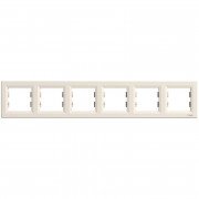 Рамка 6-постовая Schneider Electric Asfora горизонтальная пластик крем EPH5800623