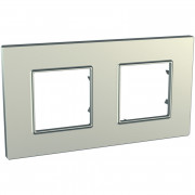 Рамка 2-постовая Schneider Electric Unica Quadro титановый MGU6.704.57