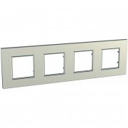 Рамка 4-постовая Schneider Electric Unica Quadro титановый MGU6.708.57