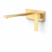 Змішувач для раковини Tres Slim Exclusive настінний одноважільний золото матовий 20230012OM