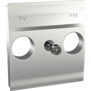 Накладка для розетки TV/FM Schneider Electric Unica 2 модуля алюміній MGU9.440.30