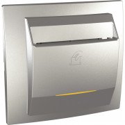 Выключатель Schneider Electric Unica карточный с подсветкой алюминий MGU3.283.30