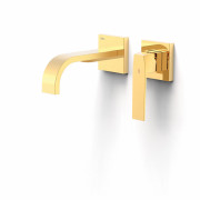 Змішувач для раковини Tres Slim Exclusive настінний одноважільний золото 20230003OR