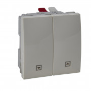 Выключатель для жалюзи Schneider Electric Unica 2 модуля слоновая кость MGU3.208.25