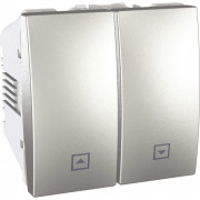 Вимикач для жалюзі Schneider Electric Unica 2 модуля алюміній MGU3.208.30
