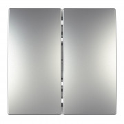 Вимикач прохідної Schneider Electric Unica 2-клавішний схема 6+6 алюміній MGU3.213.30