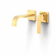 Змішувач для раковини Tres Slim Exclusive настінний одноважільний золото 20230003OR