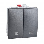 Выключатель для жалюзи Schneider Electric Unica 2 модуля графит MGU3.208.12