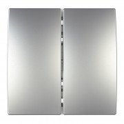 Выключатель проходной Schneider Electric Unica 2-клавишный схема 6+6 алюминий MGU3.213.30