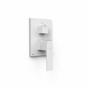 Змішувач для душу Tres Slim Exclusive (2 канали) вбудований одноважільний білий матовий 20228001BM