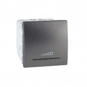 Світлорегулятор Schneider Electric Unica натискний універсальний графіт MGU3.515.12