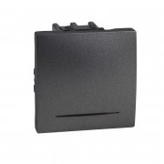 Выключатель проходной Schneider Electric Unica схема 6 с подсветкой графит MGU3.263.12N