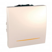 Вимикач прохідної Schneider Electric Unica схема 6 з індикацією слонова кістка MGU3.263.25S