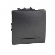 Выключатель проходной Schneider Electric Unica схема 6 с подсветкой графит MGU3.263.12N