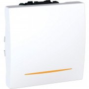 Выключатель Schneider Electric Unica 1-клавишный схема 1 с индикацией белый MGU3.261.18S