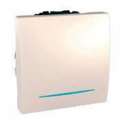 Выключатель Schneider Electric Unica 1-клавишный схема 1 с подсветкой слоновая кость MGU3.261.25N