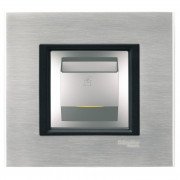 Выключатель Schneider Electric Unica карточный с индикацией алюминий MGU3.540.30