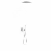 Душова система прихованого монтажу Tres Slim Exclusive з одноважільним змішувачем білий матовий 20228006BM