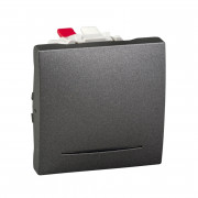 Вимикач прохідної Schneider Electric Unica схема 6 з індикацією графіт MGU3.203.12S