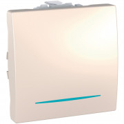 Вимикач прохідної Schneider Electric Unica схема 6 з підсвічуванням слонова кістка MGU3.203.25N