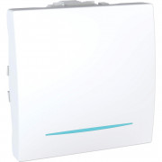 Вимикач прохідний Schneider Electric Unica схема 6 з підсвічуванням білий MGU3.203.18N