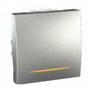 Выключатель Schneider Electric Unica 1-клавишный схема 1 с индикацией алюминий MGU3.201.30S