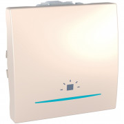 Выключатель Schneider Electric Unica кнопочный с подсветкой и символом Свет слоновая кость MGU3.206.25LN