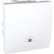 Вимикач Schneider Electric Unica кнопковий із символом Світло білий MGU3.206.18L