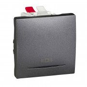 Кнопка дзвінка Schneider Electric Unica з підсвічуванням та символом Дзвінок графіт MGU3.206.12CN