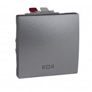 Кнопка дзвінка Schneider Electric Unica із символом Дзвінок алюміній MGU3.206.30C