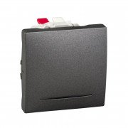 Выключатель проходной Schneider Electric Unica схема 6 с индикацией графит MGU3.203.12S