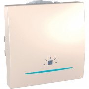 Выключатель Schneider Electric Unica кнопочный с подсветкой и символом Свет слоновая кость MGU3.206.25LN